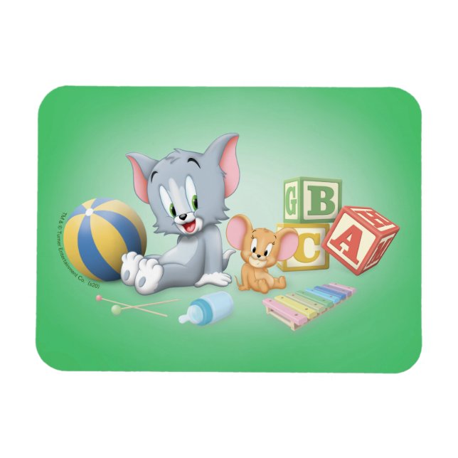Magnet Flexible Infant Tom and Jerry Playing With Toys (Horizontal)