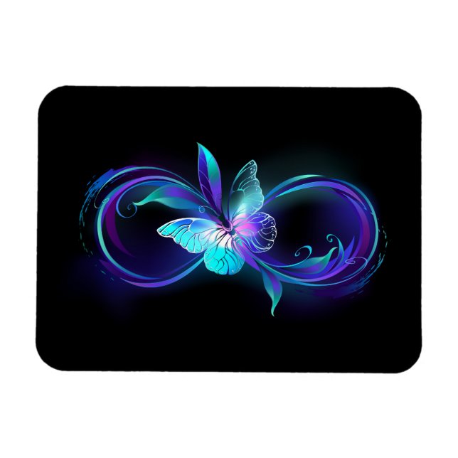 Magnet Flexible Infinité brillante avec papillon magique (Horizontal)