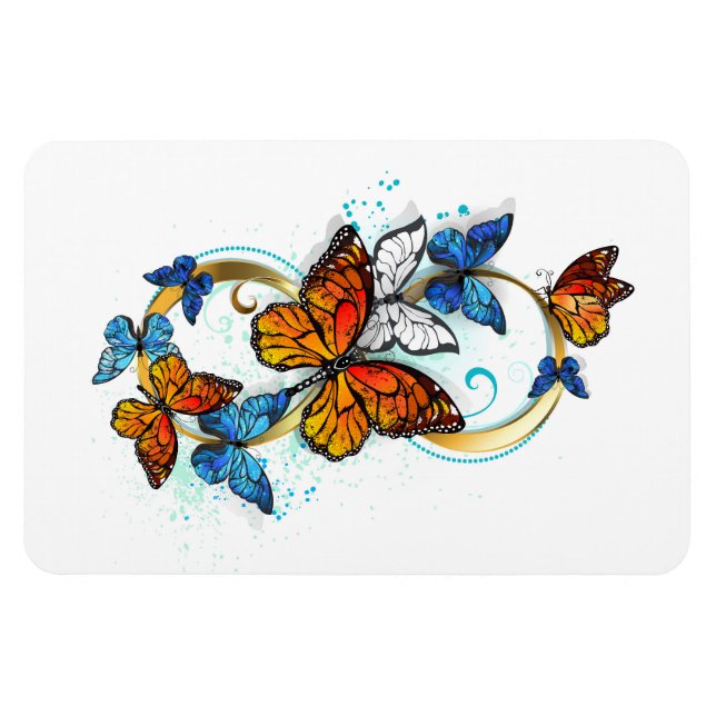 Magnet Flexible Infinité de papillons monarques (Horizontal)