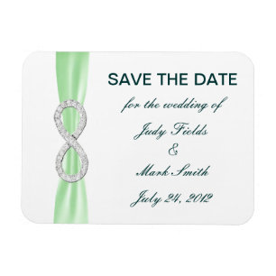 Magnet Flexible Infinité Diamant Vert Enregistrer l'aimant Date