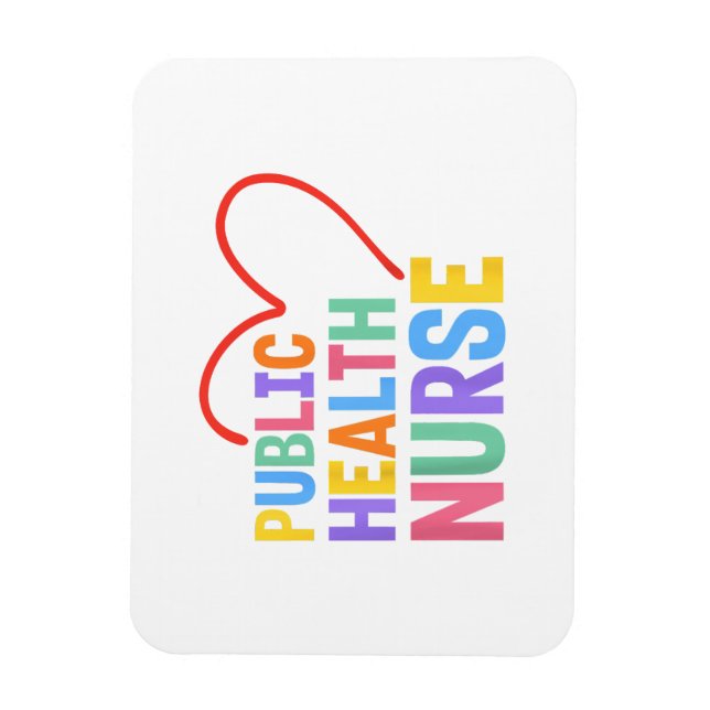 Magnet Flexible Infirmière en santé publique Cœur (Vertical)