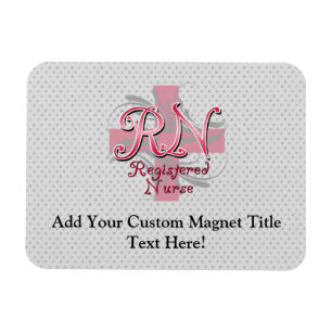 Magnet Flexible Infirmière inscrite, persiennes de croix roses