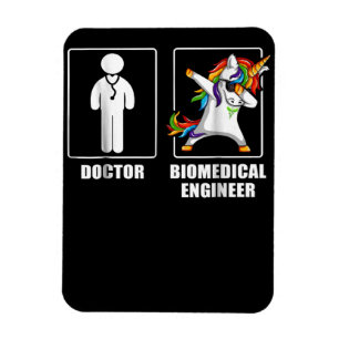 Magnet Flexible Ingénieur biomédical Unicorn Dabbing Amoureux amus