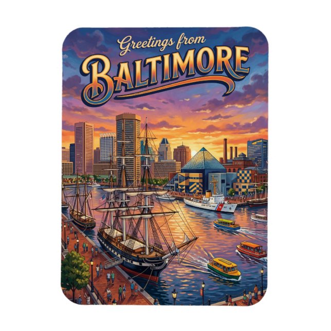 Magnet Flexible Inner Harbor, Baltimore États-Unis (Vertical)