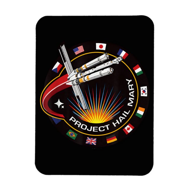 Magnet Flexible Insigne de mission spatiale (Vertical)
