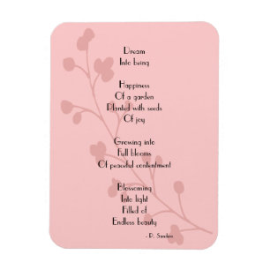 Magnet Flexible Inspiration Bonheur Joie Dream Poem