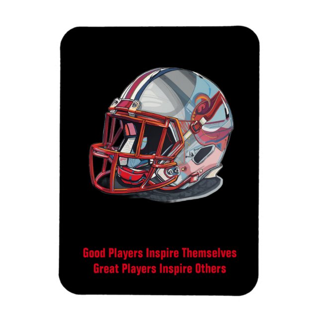 Magnet Flexible Inspirational Good Players Pop Art Football Helmet (Vertical)