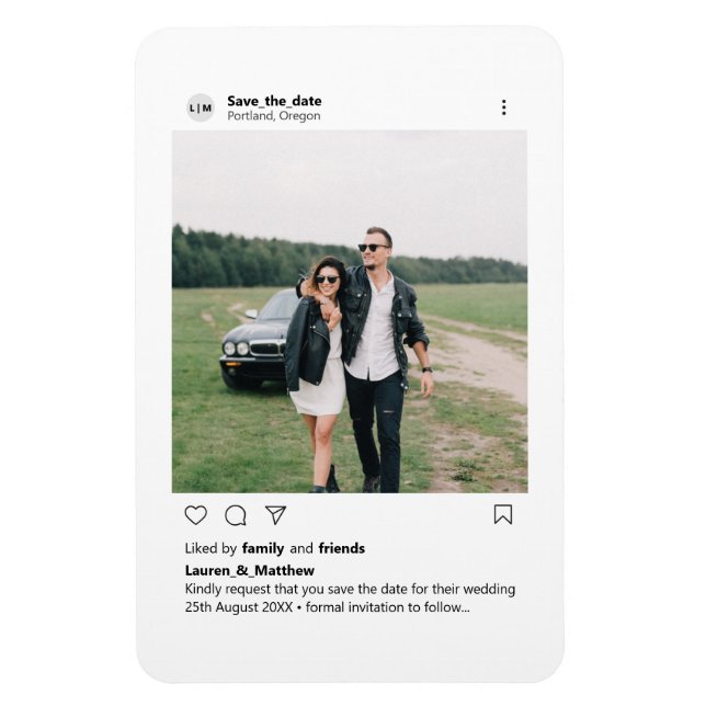 Magnet Flexible Instagram photo moderne et design minimaliste (Vertical)