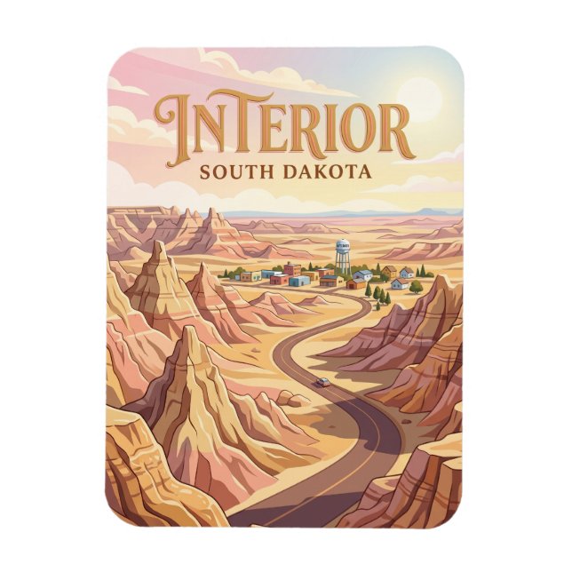 Magnet Flexible Intérieur du Dakota du Sud (Vertical)