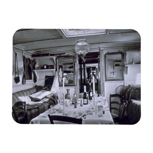 Magnet Flexible Intérieur d'un bateau du Nil (photo b&w) (Horizontal)