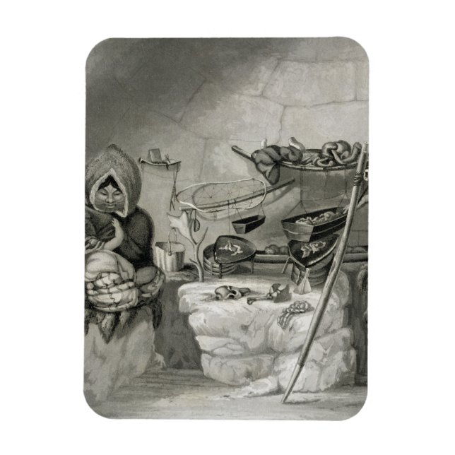 Magnet Flexible Intérieur d'une hutte de neige Eskimo, île d'hiver (Vertical)