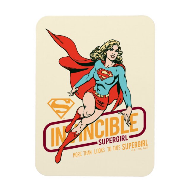 Magnet Flexible Invincible Supergirl Retro Graphic (Vertical)