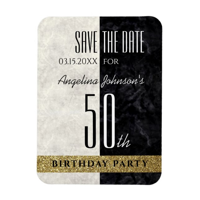 Magnet Flexible Invitation 50e anniversaire (Vertical)