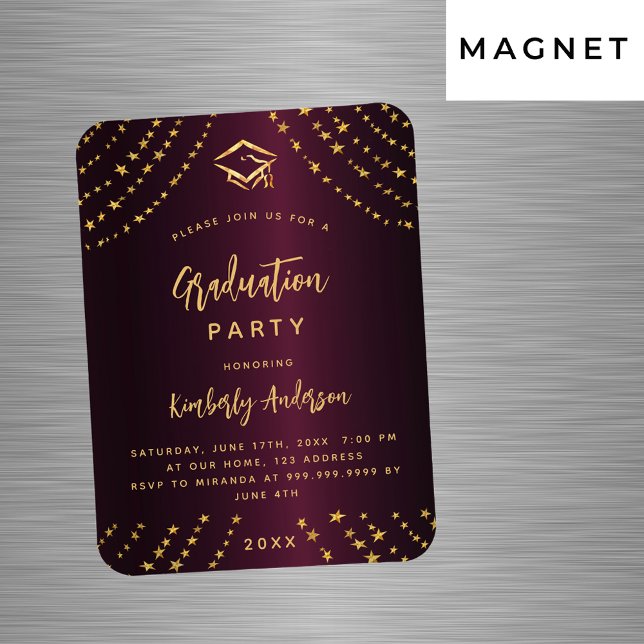 Magnet Flexible Invitation à la fête de remise de diplômes des éto (Créateur téléchargé)