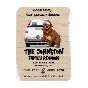 Magnet Flexible Invitation à la réunion de famille amusante avec a