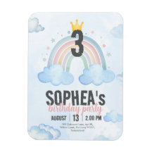 Invitation d'anniversaire Arc-en-ciel Magique