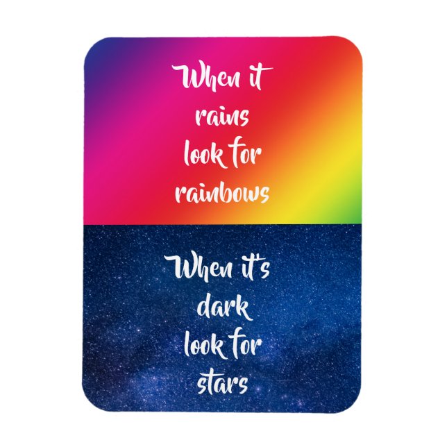 Magnet Flexible Invitation de devis, chercher Rainbows & Stars (Vertical)