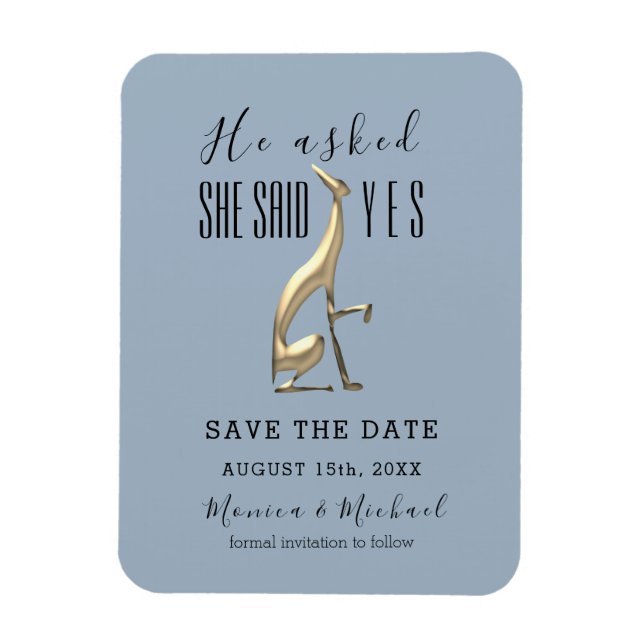 Magnet Flexible Invitation de mariage à simple script pour annonce (Vertical)