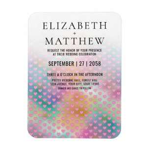 Magnet Flexible Invitation de mariage élégante et colorée