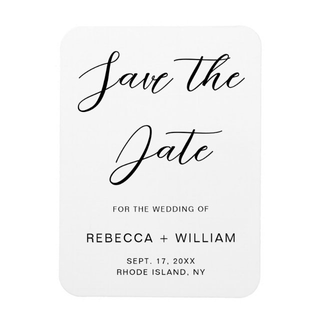Magnet Flexible Invitation de mariage personnalisée (Vertical)