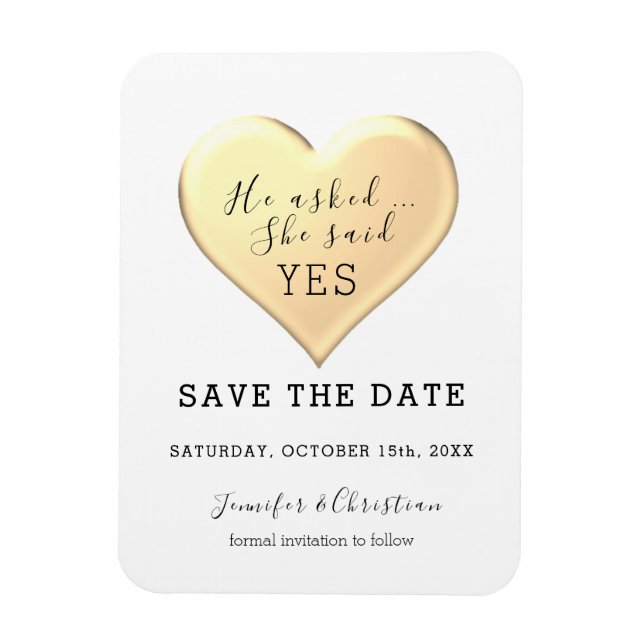 Magnet Flexible Invitation de sauvegarde de mariage de simple scri (Vertical)