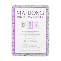 Invitation pour une fête d'anniversaire Mahjong, t