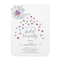 Invitation pour une fête de thé de mariage floral 