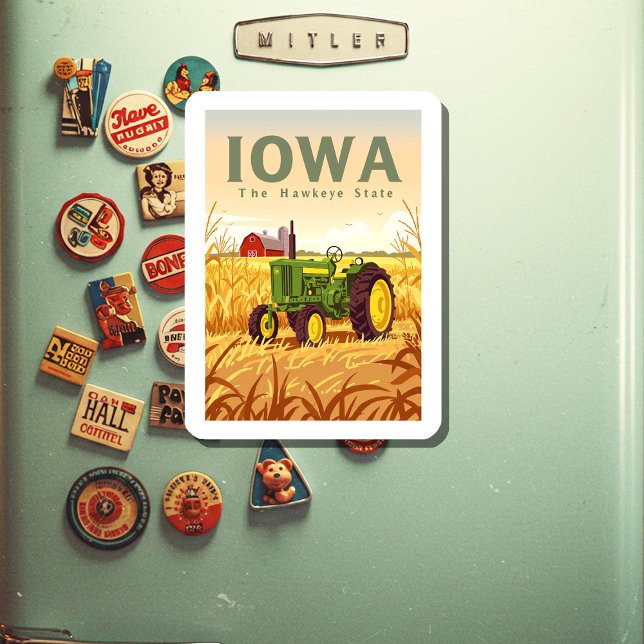 Magnet Flexible Iowa vintage (Créateur téléchargé)