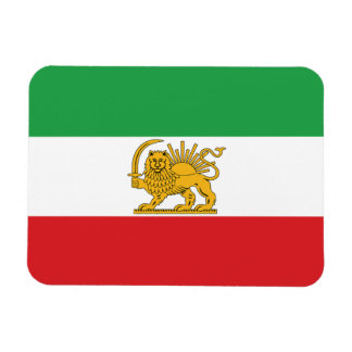 Magnet Flexible Iran Flag Lion And Sun Shah of Iran Flag