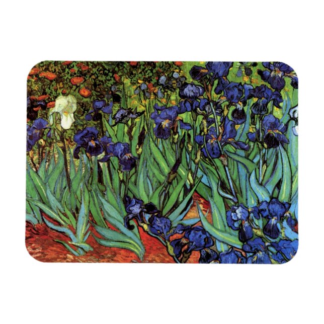 Magnet Flexible Iris de Vincent van Gogh, Art ancien de jardin (Horizontal)