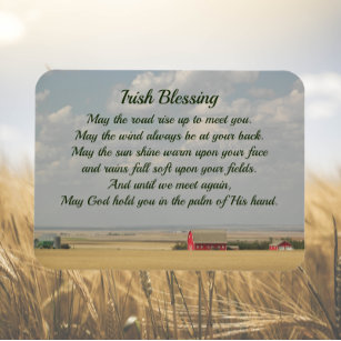 Magnet Flexible Irish Blessing Golden Wheat Fields Photo