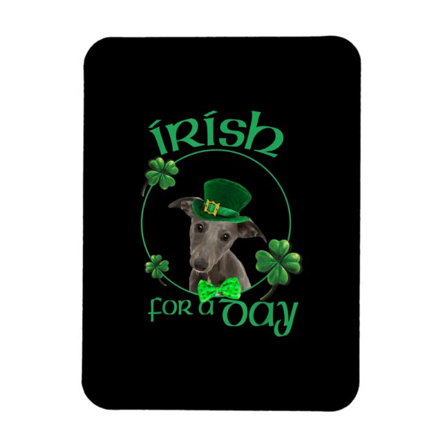 Magnet Flexible Irish For A Day Whippet Lucky Dog (Vertical)