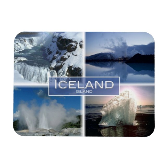 Magnet Flexible IS Iceland - Jokulsarlon - Gullfoss - (Horizontal)
