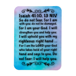 Magnet Flexible Isaïe 41:10; 13 Verset Biblique Aimant