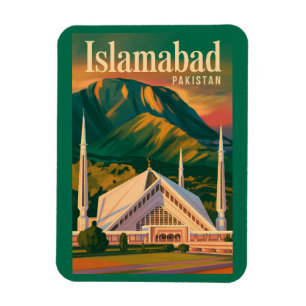 Magnet Flexible Islamabad Pakistan Mosquée Faisal Illustration