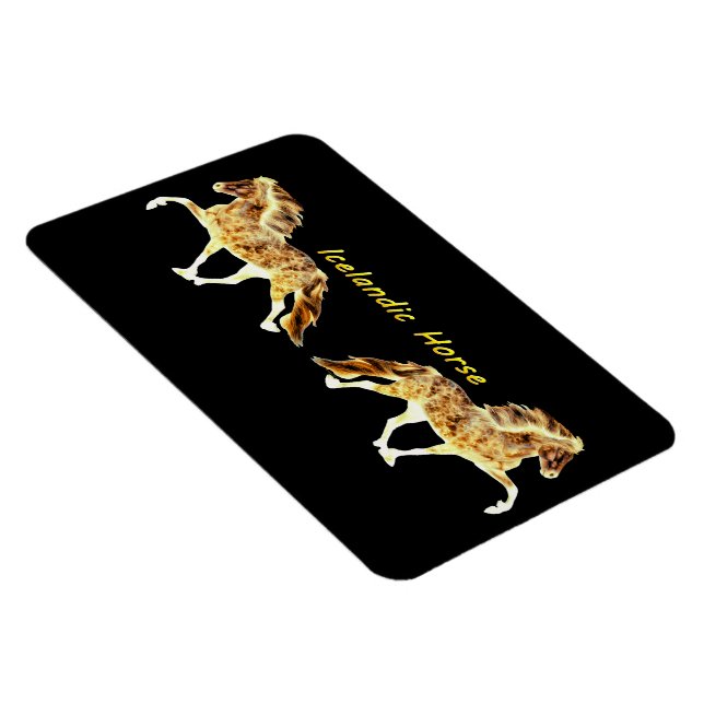 Magnet Flexible Islandais en feu Cheval islandais (Côté Droit)