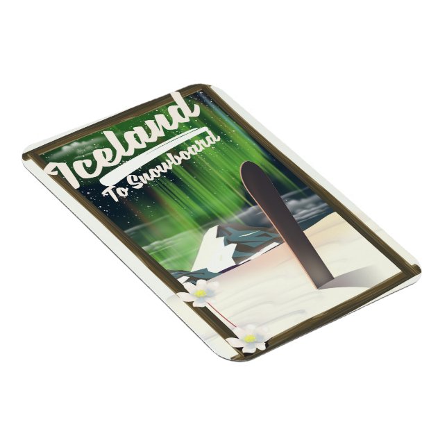 Magnet Flexible Islande au snowboard (Côté Droit)