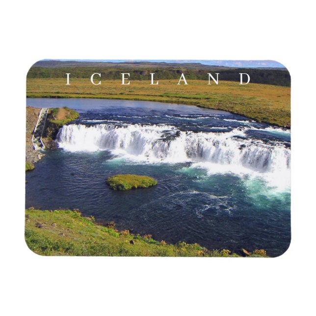 Magnet Flexible Islande Faxi Waterfall vue frigo aimant (Horizontal)