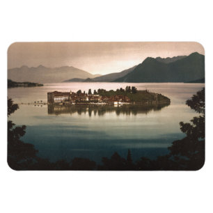 Magnet Flexible Isola Bella par clair de lune, lac Maggiore,