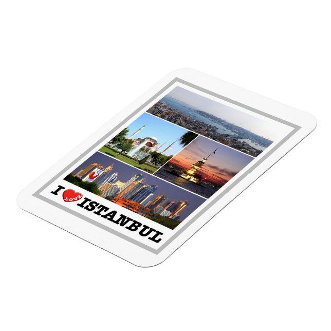 Magnet Flexible Istanbul - I Love - Turquie - (Côté Gauche)