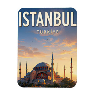 Magnet Flexible 🕌 Istanbul Turquie Mosquée Bleue et vues sur le B
