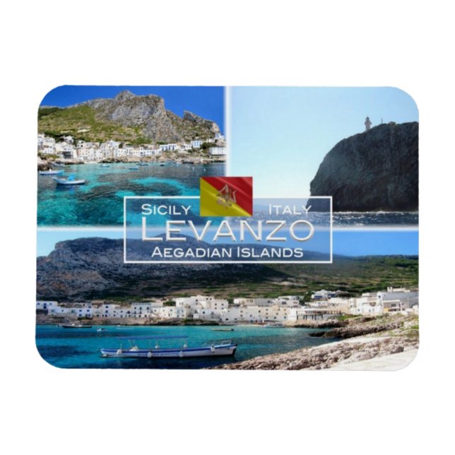 Magnet Flexible IT Italie - Île Levanzo - Îles Égades - (Horizontal)