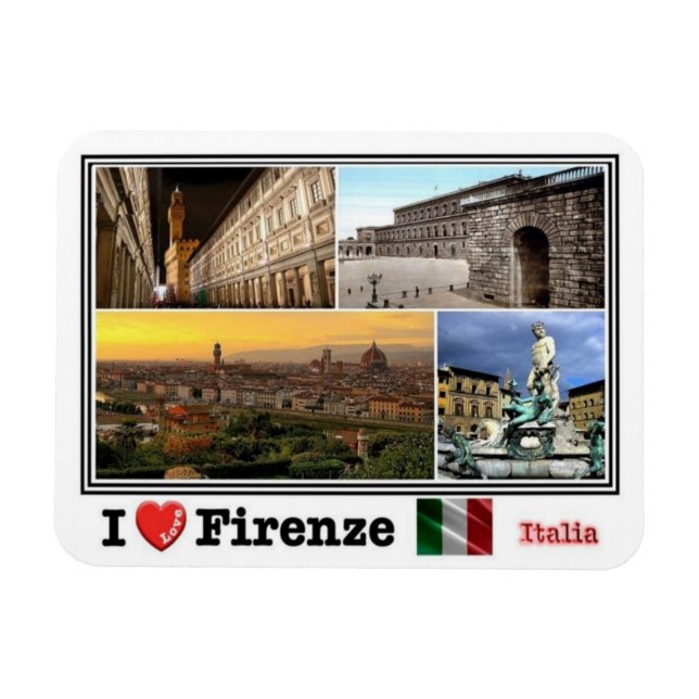 Magnet Flexible IT Italy - Firenze - I Love Mosaic - (Horizontal)