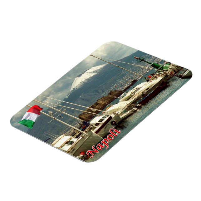 Magnet Flexible Italie - Campanie - Naples - Vue Vésuve - (Côté Gauche)