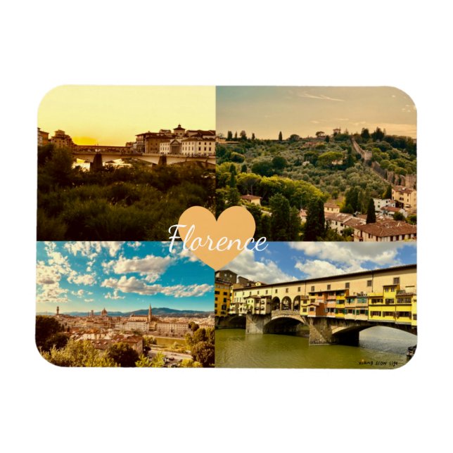 Magnet Flexible Italie customisée Florence Photographie (Horizontal)