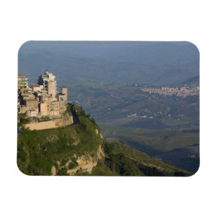 Magnet Flexible Italie, Sicile, Enna, Vue de la ville depuis Rocca