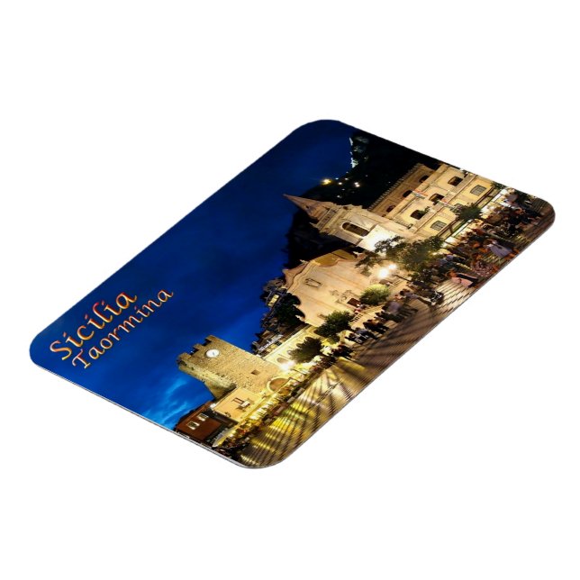 Magnet Flexible Italie - Sicile - Taormina De Nuit - (Côté Gauche)