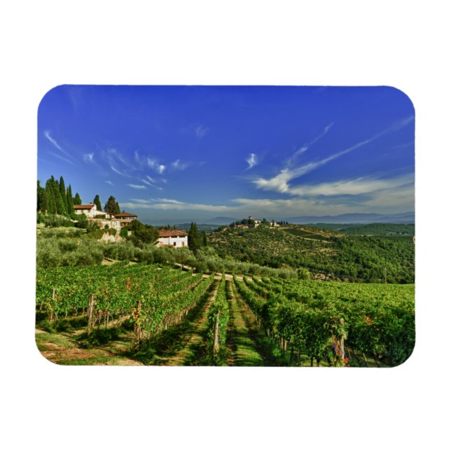 Magnet Flexible Italie, Toscane, Greve. Les vignobles de Castello (Horizontal)