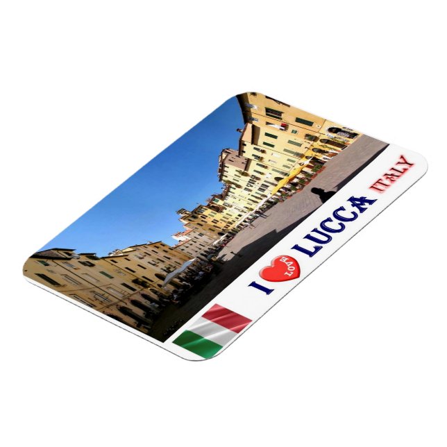 Magnet Flexible Italie - Toscane - Lucques - I Love - (Côté Gauche)