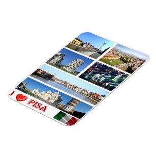Magnet Flexible Italie - Toscane - Pise - I Love -